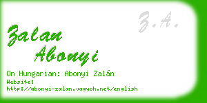 zalan abonyi business card
