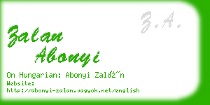 zalan abonyi business card